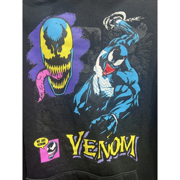 Vintage Marvel Comic Venom from Spider-Man Retro Mens Hoodie Size M - Picture 1 of 12
